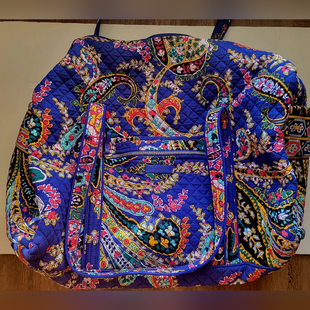 Vera Bradley Romantic Paisley Iconic Large Duffel Bag & Cosmetic Organizer